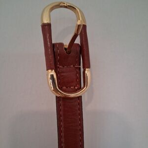 Narrow leather belt